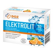 DOZ PRODUCT, Elektrolit o smaku pomarańczowym, proszek w saszetkach, 10 x 4,25 g
