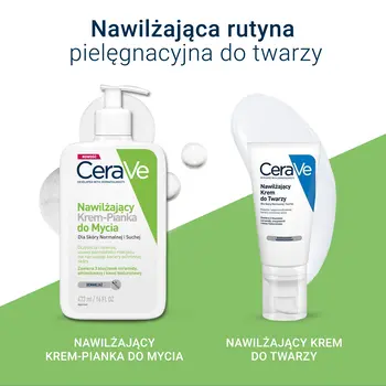 CeraVe, nawilżający krem-pianka do mycia, 473 ml