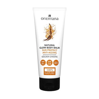 Orientana Natural Glow Body, rozświetlający balsam do ciała SPF 50+, 50 ml