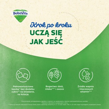 BoboVita, Porcja Zbóż, kaszka bezmleczna 7 zbóż, jagoda, jeżyna, jabłko, 8 m+, 170 g