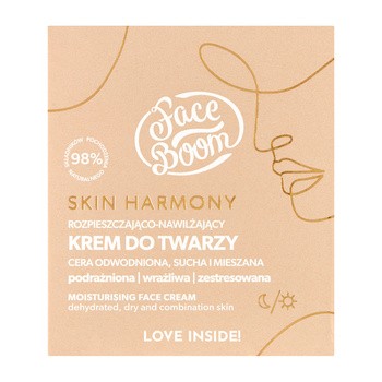 Bielenda Body Boom Skin Harmony, rozpieszczająco-nawilżający krem do twarzy, 50 ml