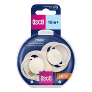 Canpol Lovi Prime, dynamiczny smoczek uspokajający silikonowy, 18 m+ Coconut/Ivory, 2 szt.