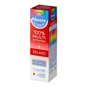 Plusssz 100% Multiwitamina + Żelazo, tabletki musujące, 20 szt.