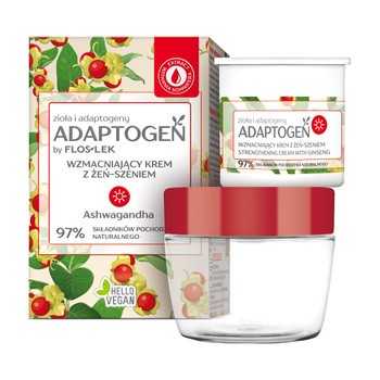 Flos-Lek Adaptogen, wzmacniający krem z żeń-szeniem na dzień, refill, 50 ml