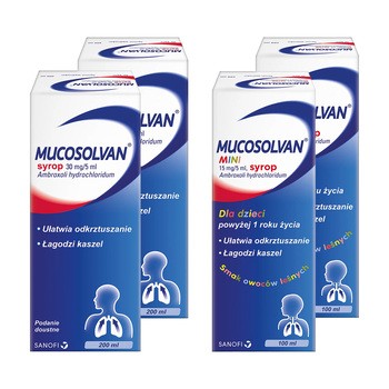 Zestaw 2x Mucosolvan + Mucosolvan Mini