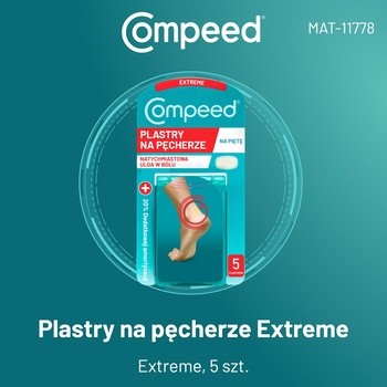 Compeed, Plastry na pęcherze na piętach, średnie, 5 szt.