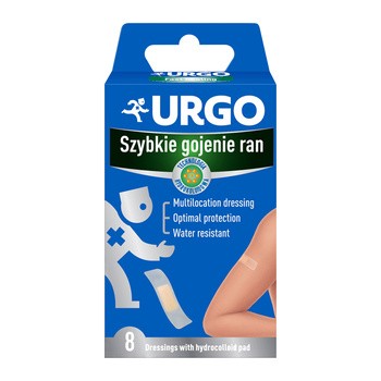 Urgo Szybkie gojenie ran, opatrunek z kompresem hydrokoloidowym, 8 szt.