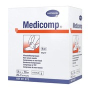 Kompres włóknisty jałowy Medicomp, 4 warstwowe, 7,5 cm x 7,5 cm, 50 szt.