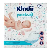 Kindii Pure&Soft, podkłady jednorazowe, 60 x 60 cm, 10 szt.