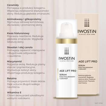 Iwostin Age Lift Pro, serum z kwasem hialuronowym i ceramidami, 30 ml
