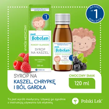 Bobolen Porost Islandzki, syrop na kaszel, 120 ml