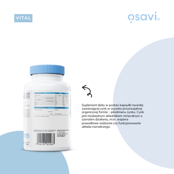 Osavi Pikolinian Cynku 50 mg, kapsułki twarde, 60 szt.