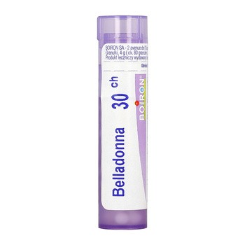 Boiron Belladonna, 30 CH, granulki, 4 g
