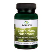 Swanson Full Spectrum Lion's Mane (Soplówka jeżowata), 500 mg, kapsułki, 60 szt.