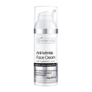 Bielenda Professional, przeciwzmarszczkowy krem z kwasem hialuronowym, SPF 15, 50 ml