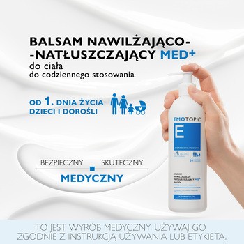 Emotopic Med+, balsam nawilżająco-natłuszczający, do codziennego stosowania, 400 ml