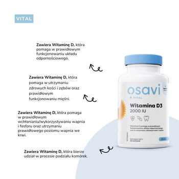 Osavi, Witamina D3 2000 IU, kapsułki, 60 szt.