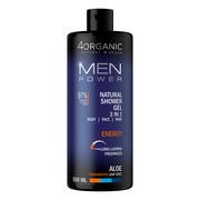 4Organic Men Power Energy, naturalny żel pod prysznic 3 w 1, 500 ml