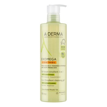 Aderma Exomega Control, żel emolient do mycia 2w1, 500 ml