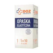 DOZ PRODUCT Opaska elastyczna tkana z zapinką, 5 m x 10 cm, 1 szt.