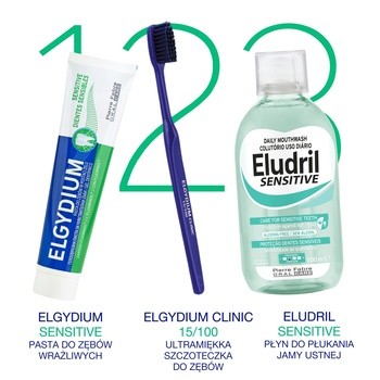 Elgydium Sensitive, pasta do zębów w żelu, 75 ml