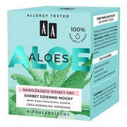 AA Aloes, 100% Aloe Vera Extract, sorbet dzienno-nocny 48h nawilżająco-kojący, 50 ml