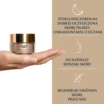 Eucerin Hyaluron-Filler + Elasticity krem na noc, do skóry dojrzałej, przeciwzmarszczkowy, 50 ml