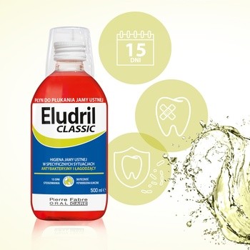Eludril Classic, płyn do płukania jamy ustnej, 500ml