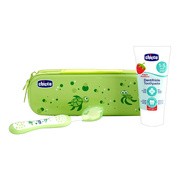 Chicco, zestaw szczoteczka + pasta do zebów + etui, 1 szt.