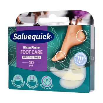 Salvequick, plastry na pęcherze, otarcia, mix, 10 szt.
