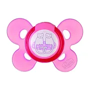 Chicco, smoczek Physio Comfort silikonowy, różowy, 6-12 m, 1 szt.