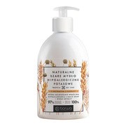 Barwa, Naturalne szare mydło hipoalergiczne potasowe z pszenicą, płyn, 450 ml