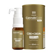 CannabiGold Raw CBD + CBDA 1000, olej, 12 ml