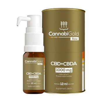 CannabiGold Raw CBD + CBDA 1000, olej, 12 ml