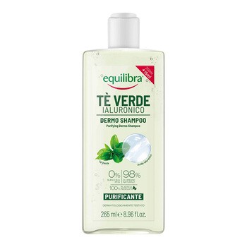 Equilibra, oczyszczający szampon zielona herbata i kwas hialuronowy, 265 ml