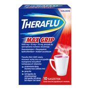 Theraflu Max Grip, 1000 mg+10 mg+70 mg, proszek do sporządzania roztworu doustnego, 10 saszetek