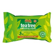 Beauty Formulas, chusteczki oczyszczające do twarzy, Tea Tree, 25 szt.