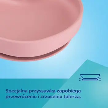 Canpol Babies, silikonowy talerz z przyssawką, Serce, 6 m+, żółty, 1 szt.