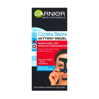 Garnier Czysta Skóra, maska peel-off z aktywnym węglem, 50 ml