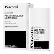 Nacomi Gentleman, przeciwzmarszczkowy krem do twarzy z peptydami i pieprzem afrykańskim, 50 ml