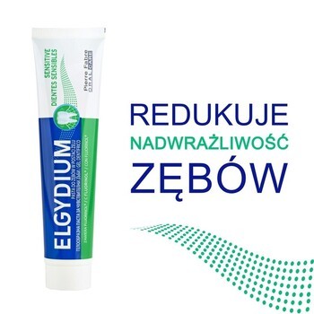 Zestaw 2 x Elgydium Sensitive, pasta do zębów w żelu, 75 ml