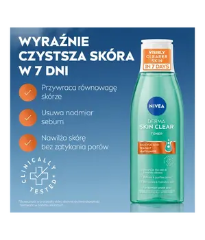Nivea Derma Skin Clear, tonik normalizujący, 200 ml