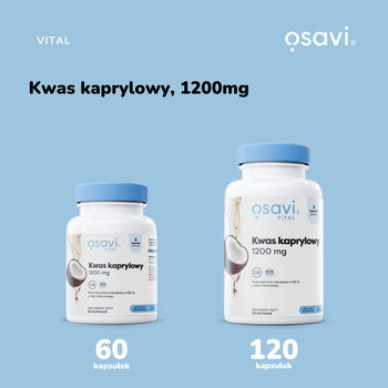 Osavi Kwas Kaprylowy 1200 mg, kapsułki, 60 szt.