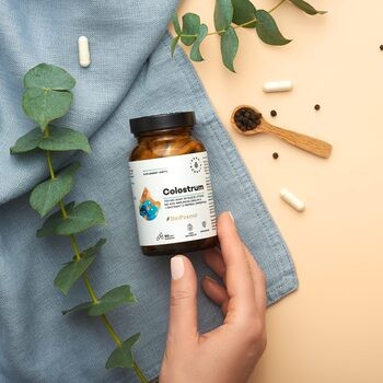 Aura Herbals, Colostrum 700 mg + BioPerine, kapsułki, 90 szt.