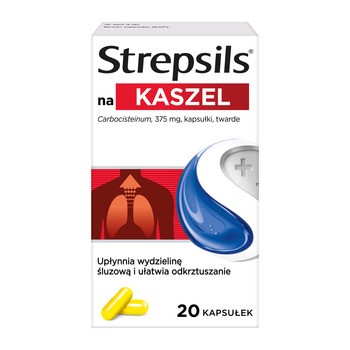 Strepsils na kaszel, 375 mg, kapsułki twarde, 20 szt.