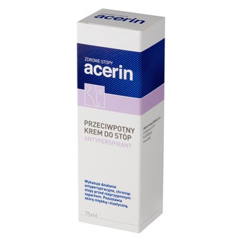 Acerin Perspirant, krem przeciwpotny do stóp, 75 ml