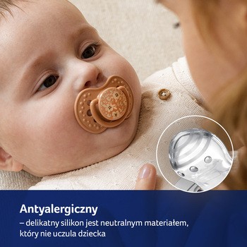 Canpol Lovi, smoczek silikonowy dynamiczny, Blossom Ivory, 0-6m, 2 szt.