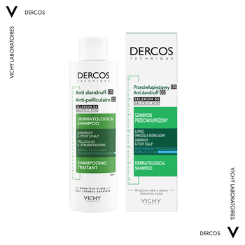 Vichy Dercos DS, szampon przeciwłupieżowy, włosy normalne i przetłuszczające się, 200 ml