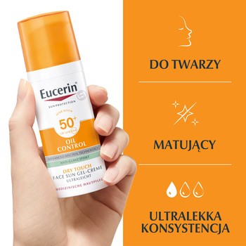 Eucerin Żel-krem ochronny Oil Control Dry Touch SPF 50+ 50 ml