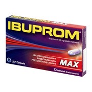 Ibuprom Max, 400 mg, tabletki drażowane, 12 szt.
